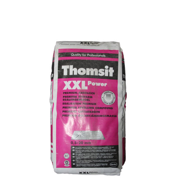 Thomsit XXL Power 25Kg Premium-Ausgleich, selbstverlaufende Bodenausgleichsmasse, Bodenspachtelmasse
