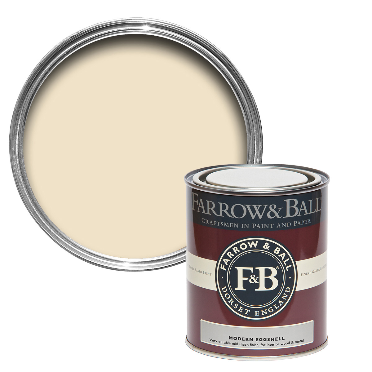 Farrow & Ball Modern Eggshell 750ml Yellow Ground No. 218, Lack, Möbellack, Türenlack