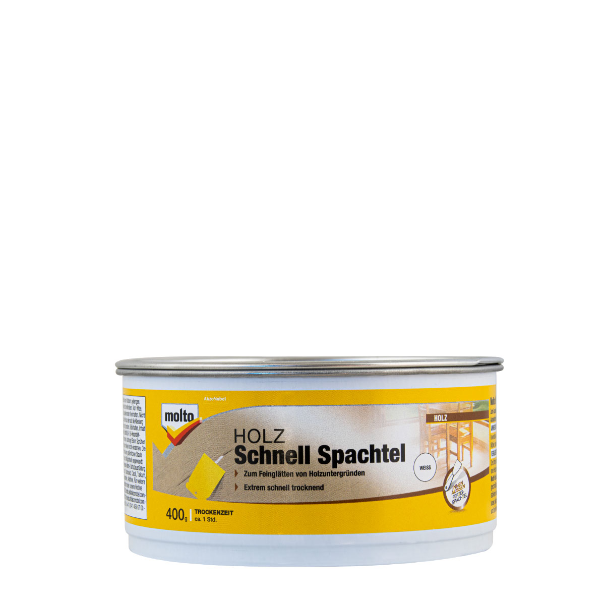 Molto Holz Schnell Spachtel 400g weiß, Fertigspachtel, Holzspachtel, Kunstharzspachtel