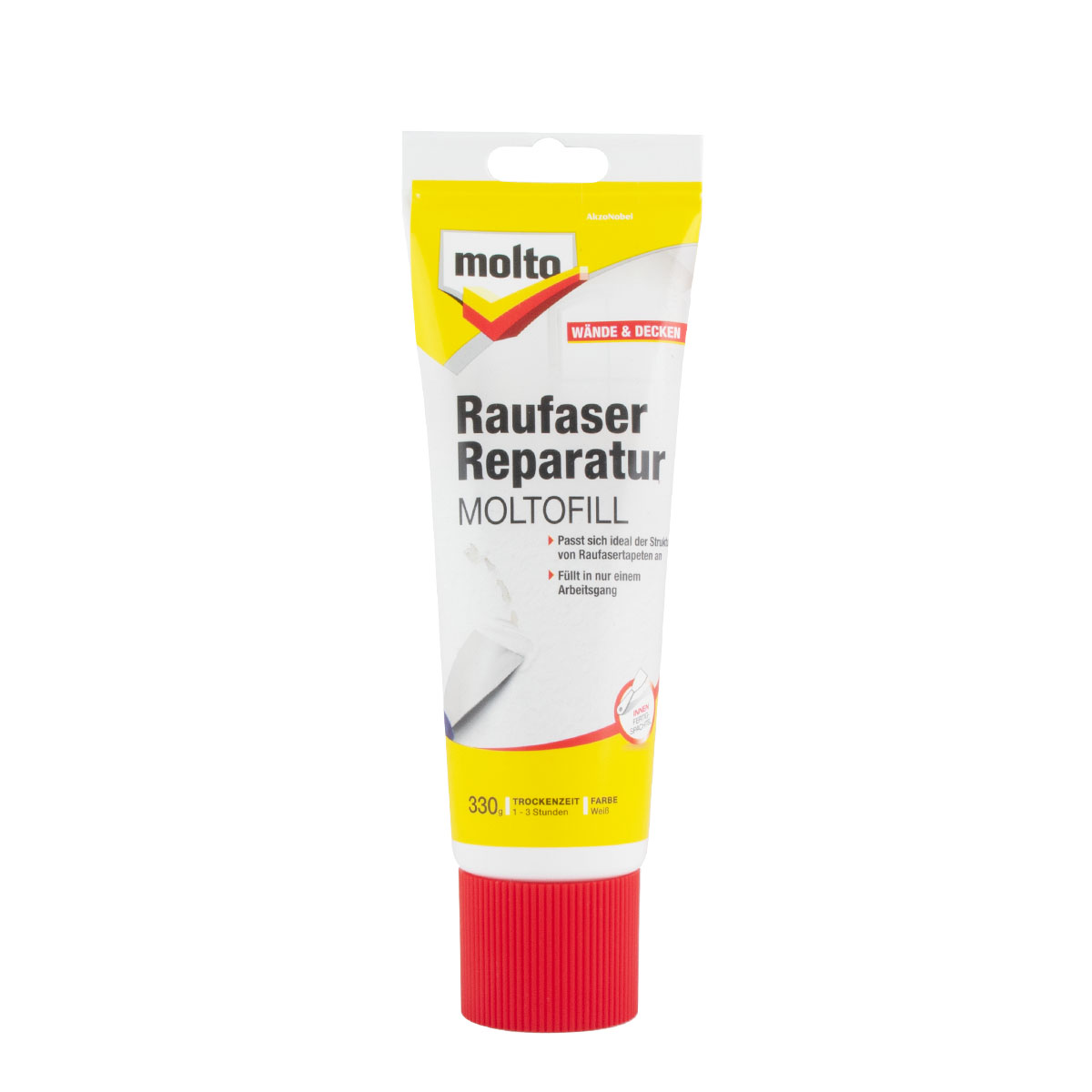 Molto Raufaser Reparatur Moltofill 330g, Struktur-Spachtel, Reparaturspachtel, Fertigspachtel