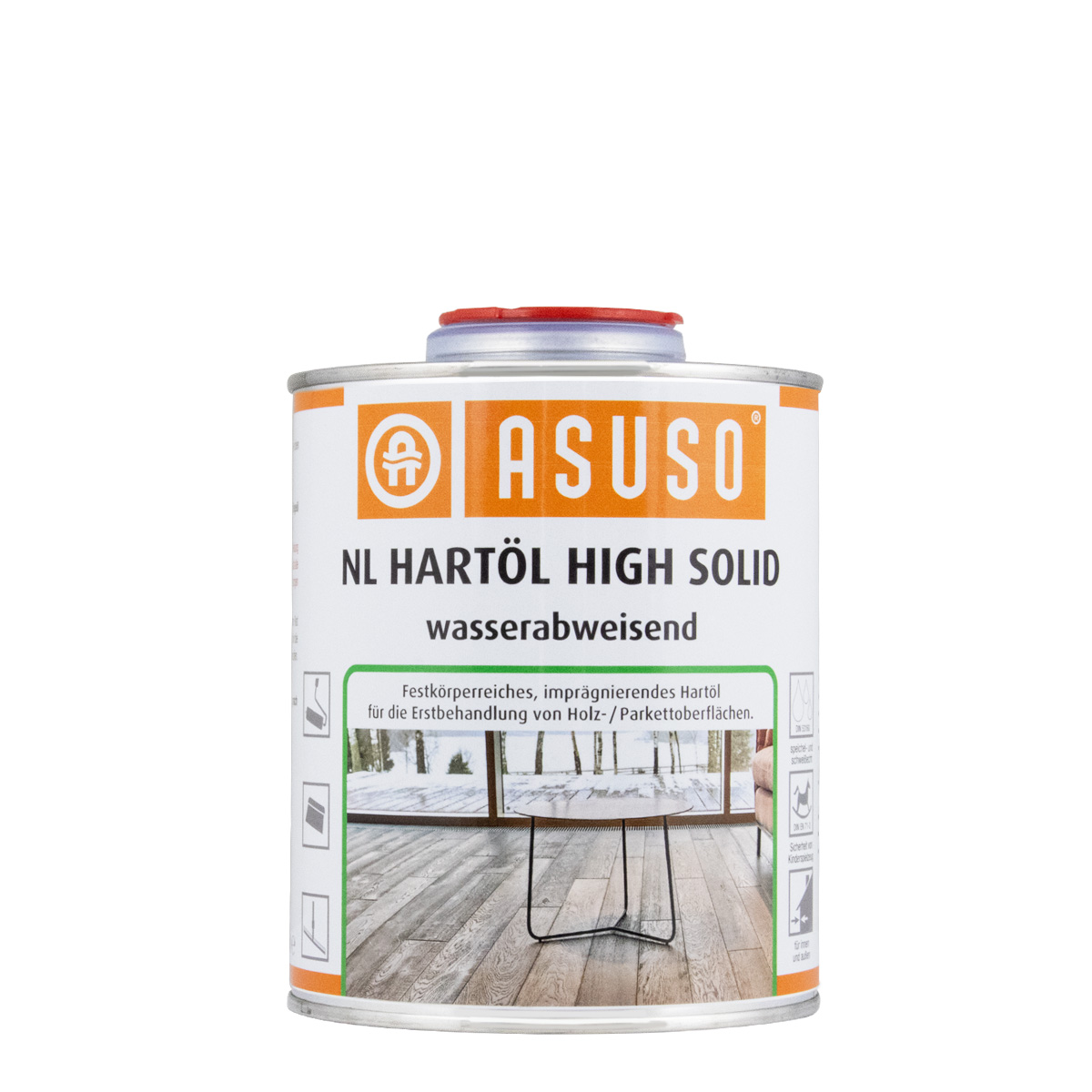Asuso NL Hartöl High Solid 0,75L farblos, seidenmatt, Holzöl,  Naturöl
