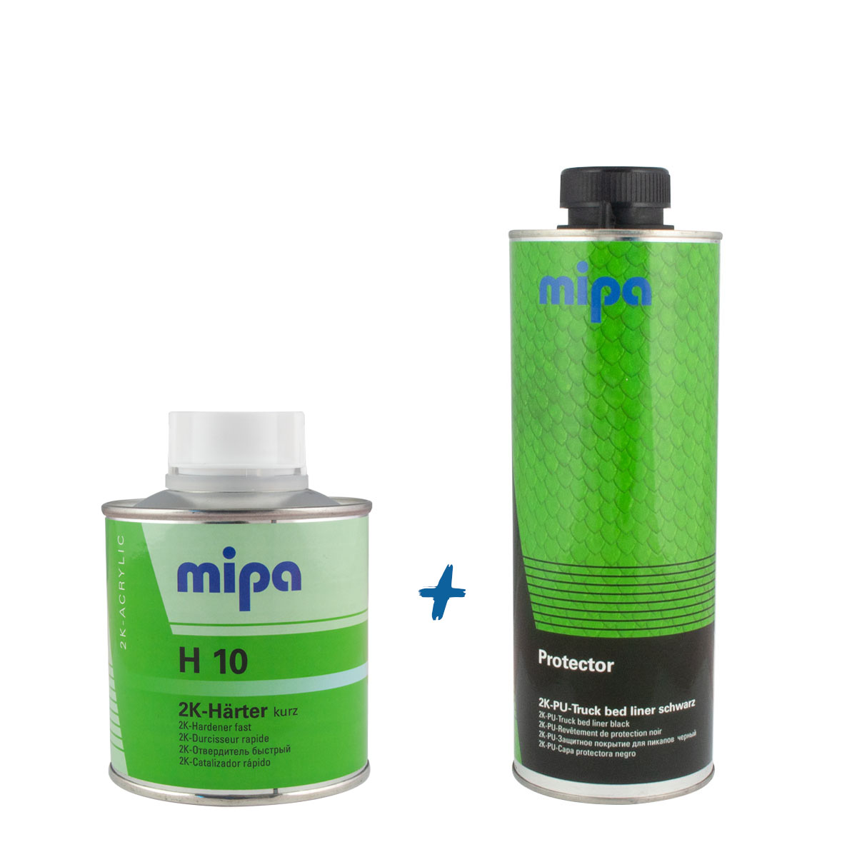 Mipa Protector 2K-PU Transportflächen-Beschichtung 750ml schwarz SET + H10 Härter 250ml