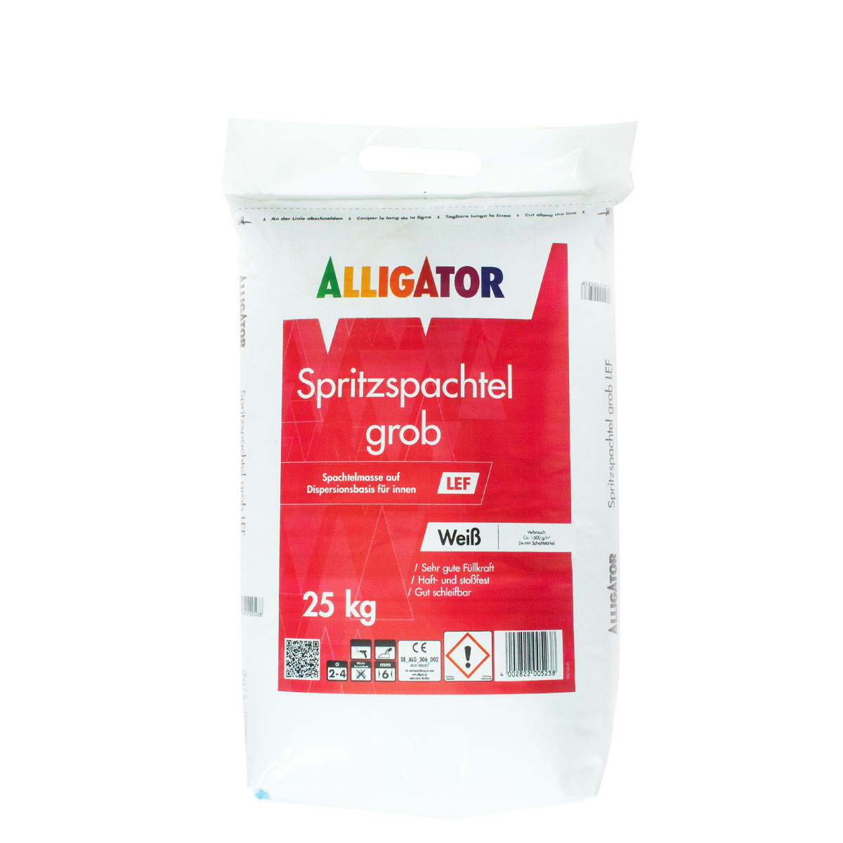 Alligator Spritzspachtel grob LEF 25kg ***polysack***, Spachtelmasse, Airless-Spachtel