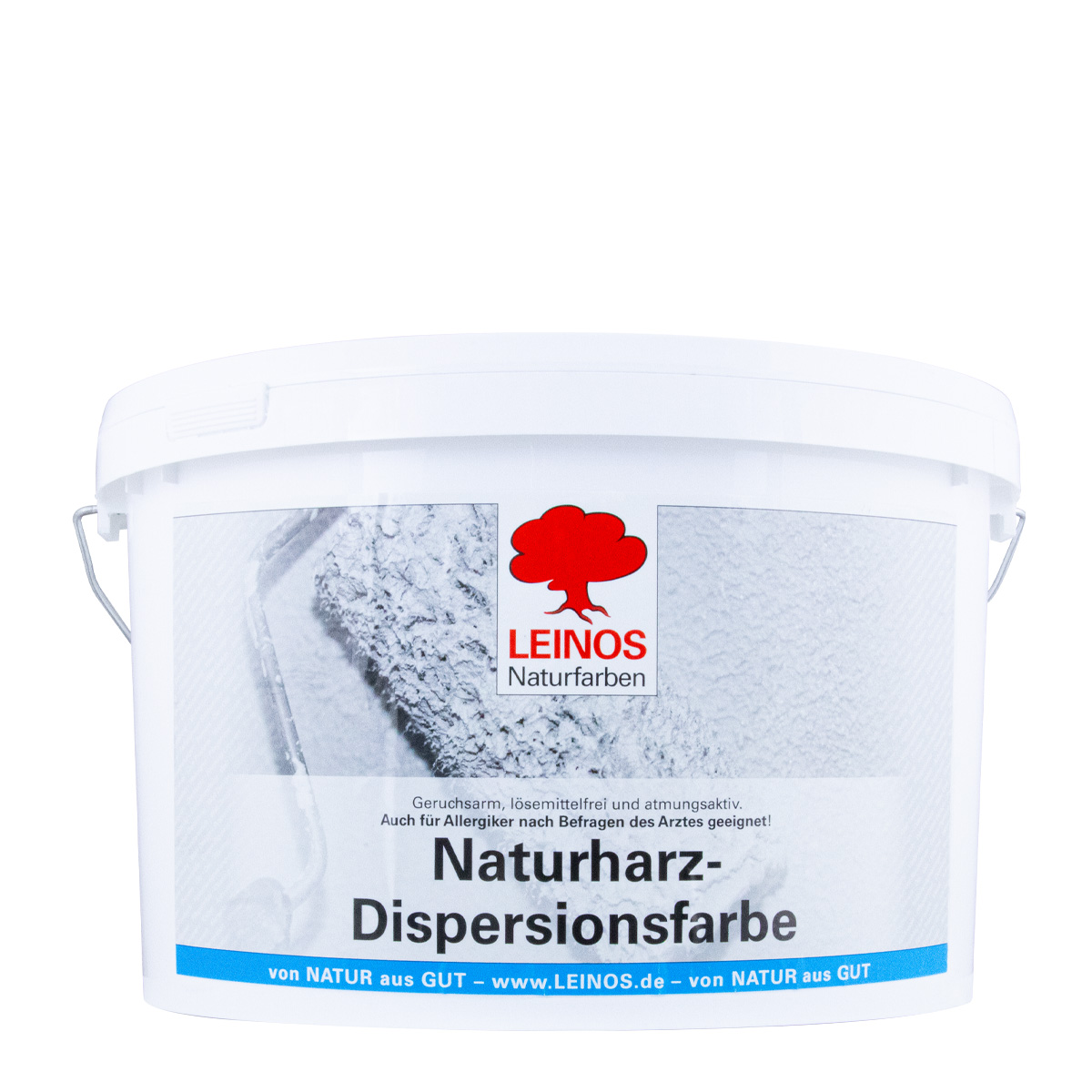 Leinos Naturharz-Dispersionsfarbe 660 naturweiss 10L, Wandfarbe, Wohnraumfarbe