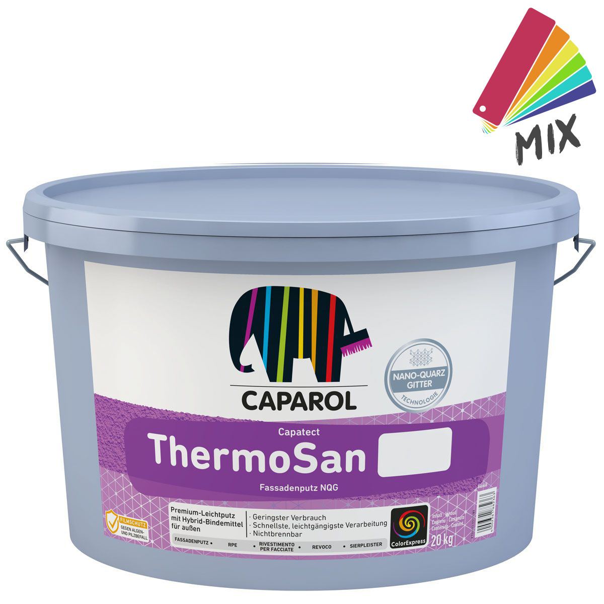 Caparol ThermoSan NQG 12,5L weiß, Silikonharz Fassadenfarbe, Schmutzabweisend