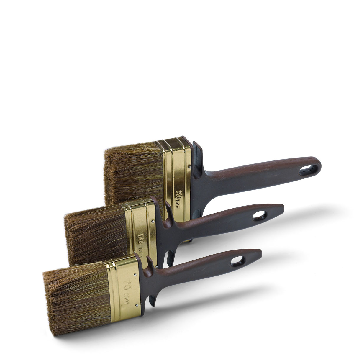 Schuller Lasurpinsel Timber FS Pro Set 3tlg #71140, Lasur-Flachpinsel, Flächenstreicher