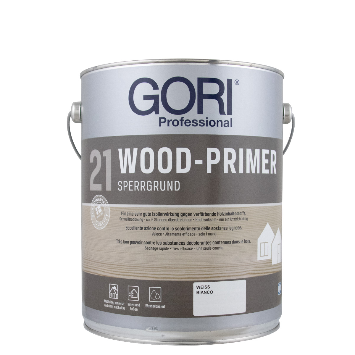 Gori 21 Wood Primer 0,75L weiss Sperrgrund, Isoliergrund