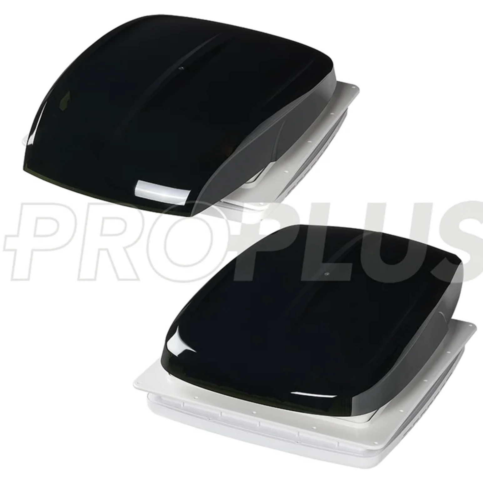 Dachhaube DeLuxe 400x400 mm schwarz mit Lüfter PATUROPE