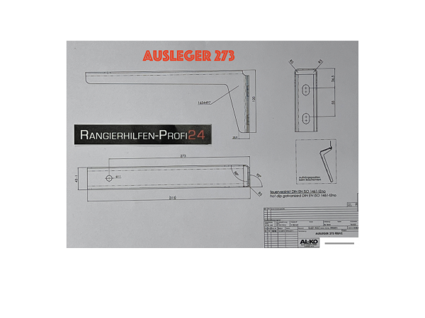 AUSLEGER RAHMEN AL-KO 273 Adapter Tandem