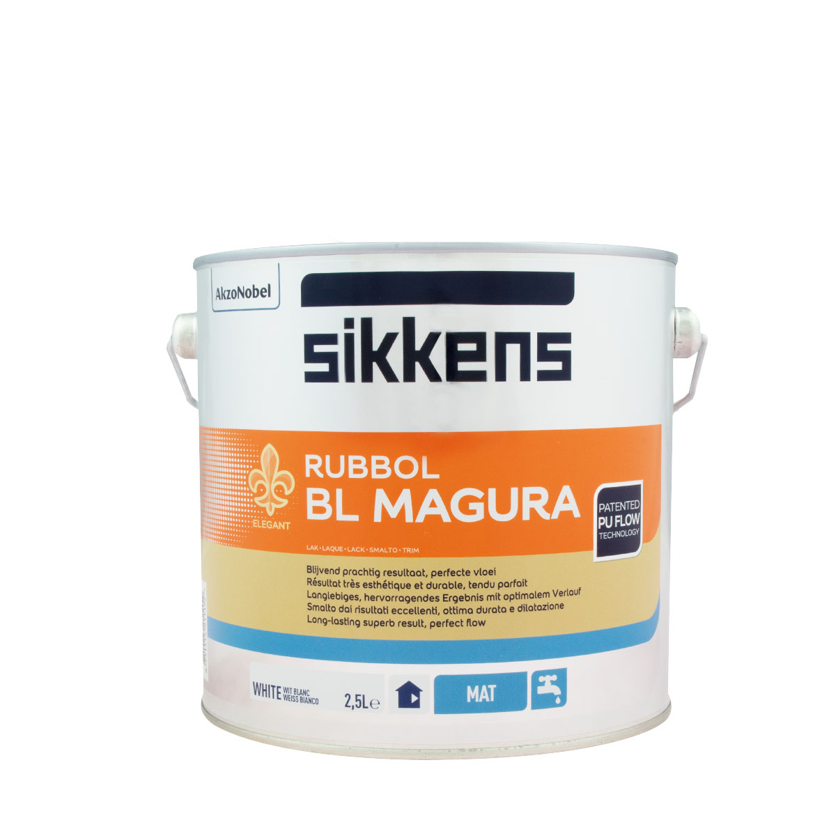 Sikkens Rubbol BL magura weiss 1L, PU-Mattlack, Holzlack weiß