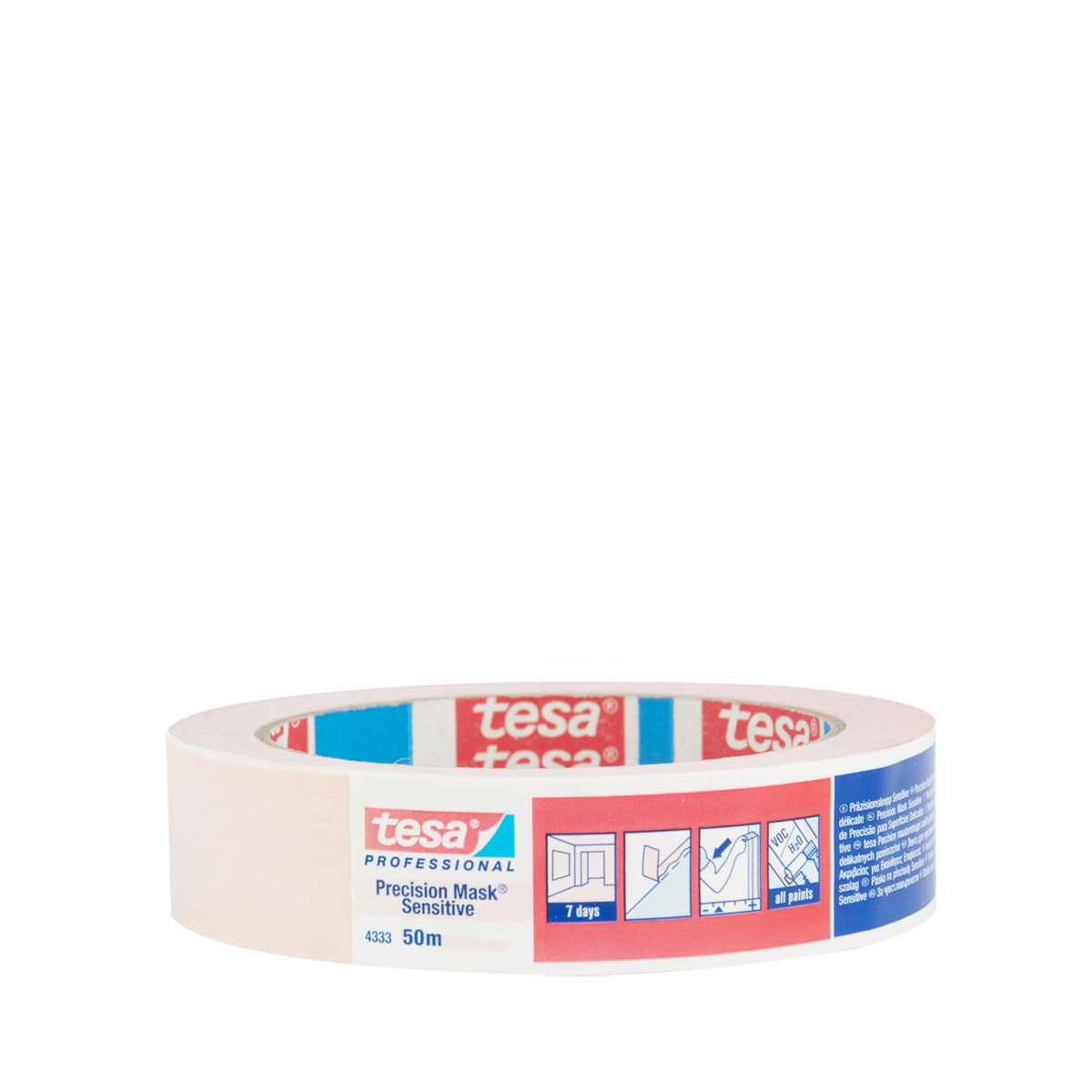 Tesa 4333 Präzisionskrepp Sensitiv 50m x19mm, hellrosa