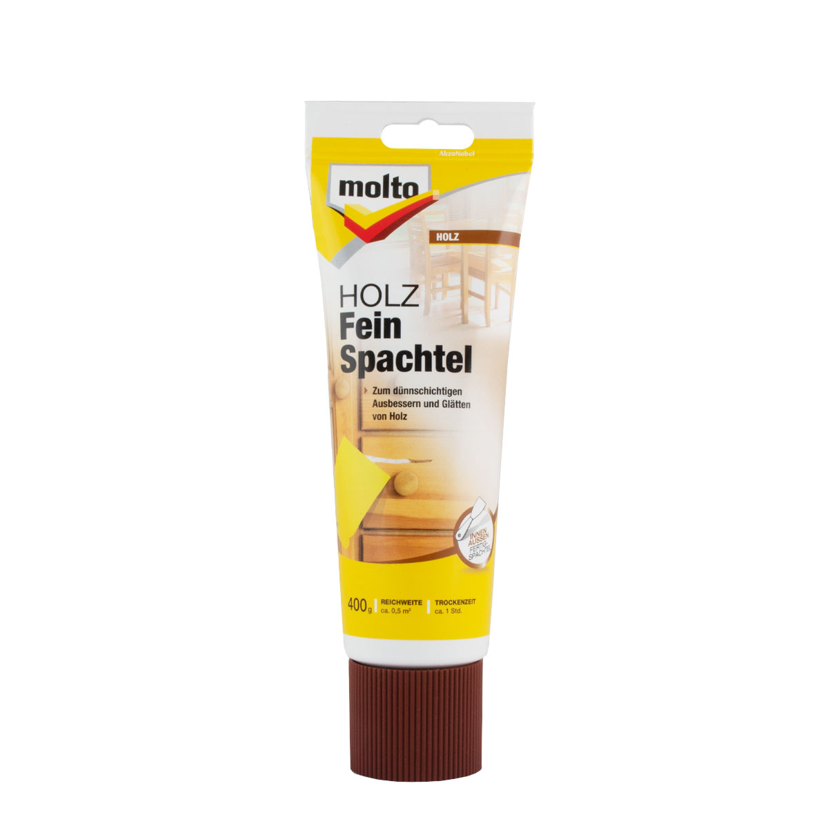 Molto Holz Fein Spachtel 400g, Holzspachtel, Reparaturspachtel, Fertigspachtel
