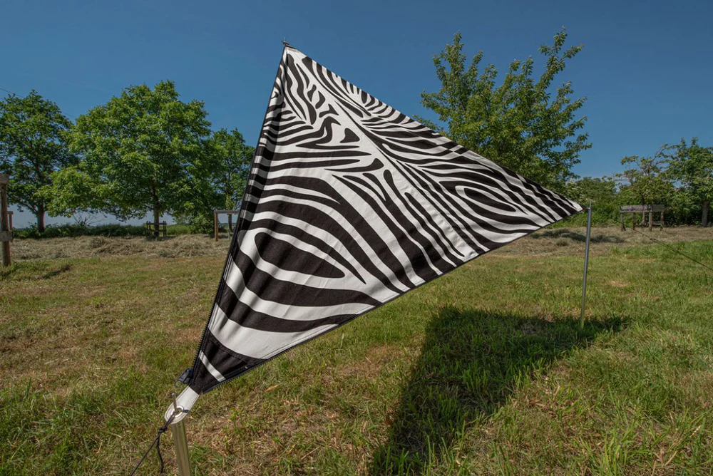Bent Verbindbares Sonnensegel TC-Zip-Canvas Zebra Druck