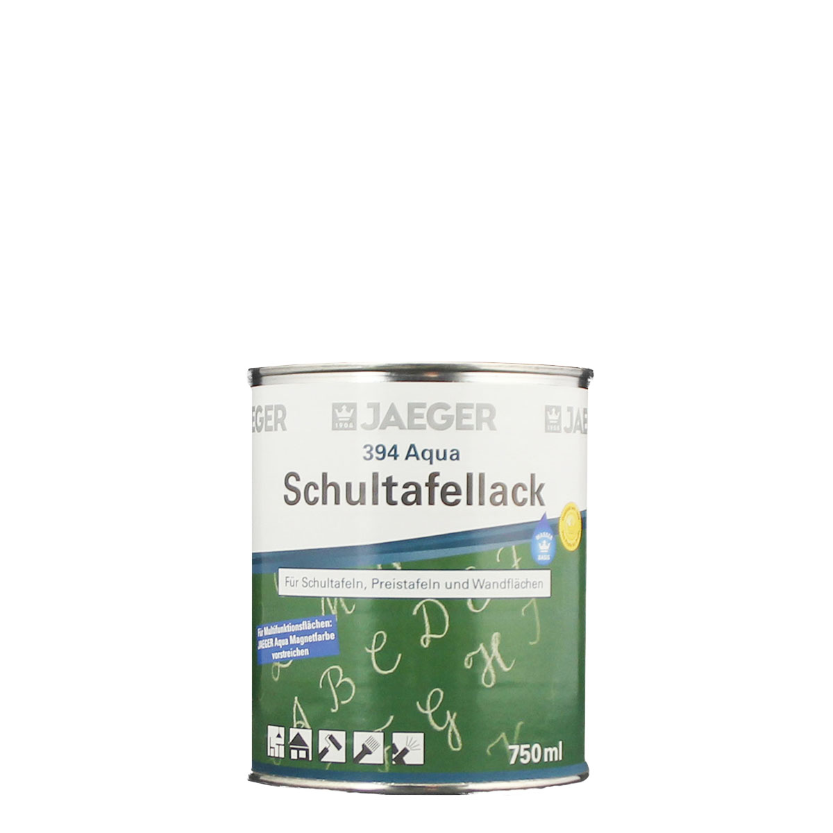 Jaeger Aqua Schultafellack mattschwarz394 750ml , Tischtennisplattenlack