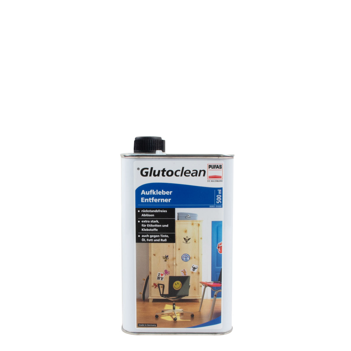 Glutoclean Aufkleber Entferner 500ml, Etiketten Entferner, Reiniger