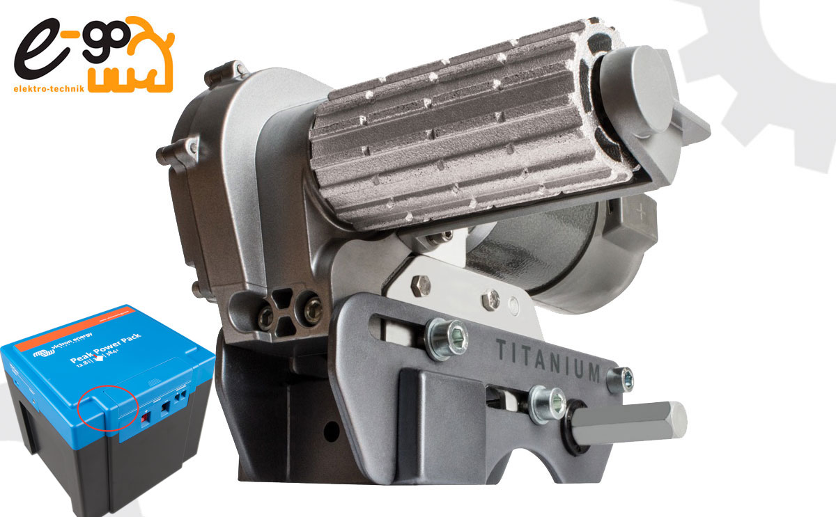 Ego Rangierhilfe TITANIUM + 12V 40AH PPP Lithium Akku Wohnwagen