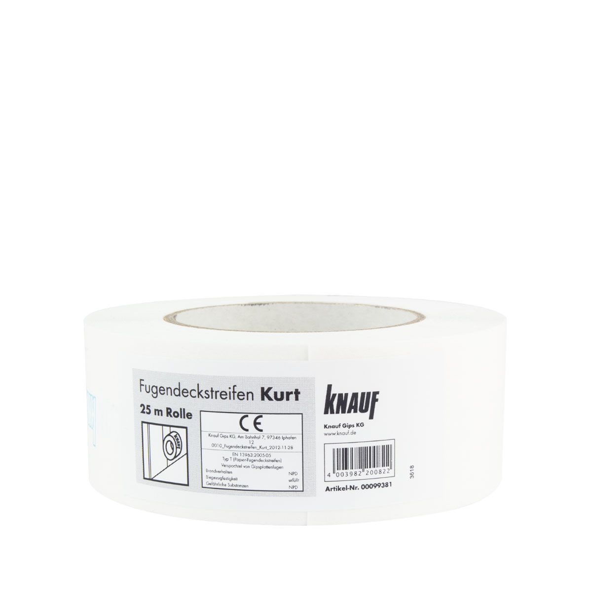 Knauf Fugendeckstreifen Kurt 50mm versch. Größen Rolle, Fugenband, Bewehrungsstreifen