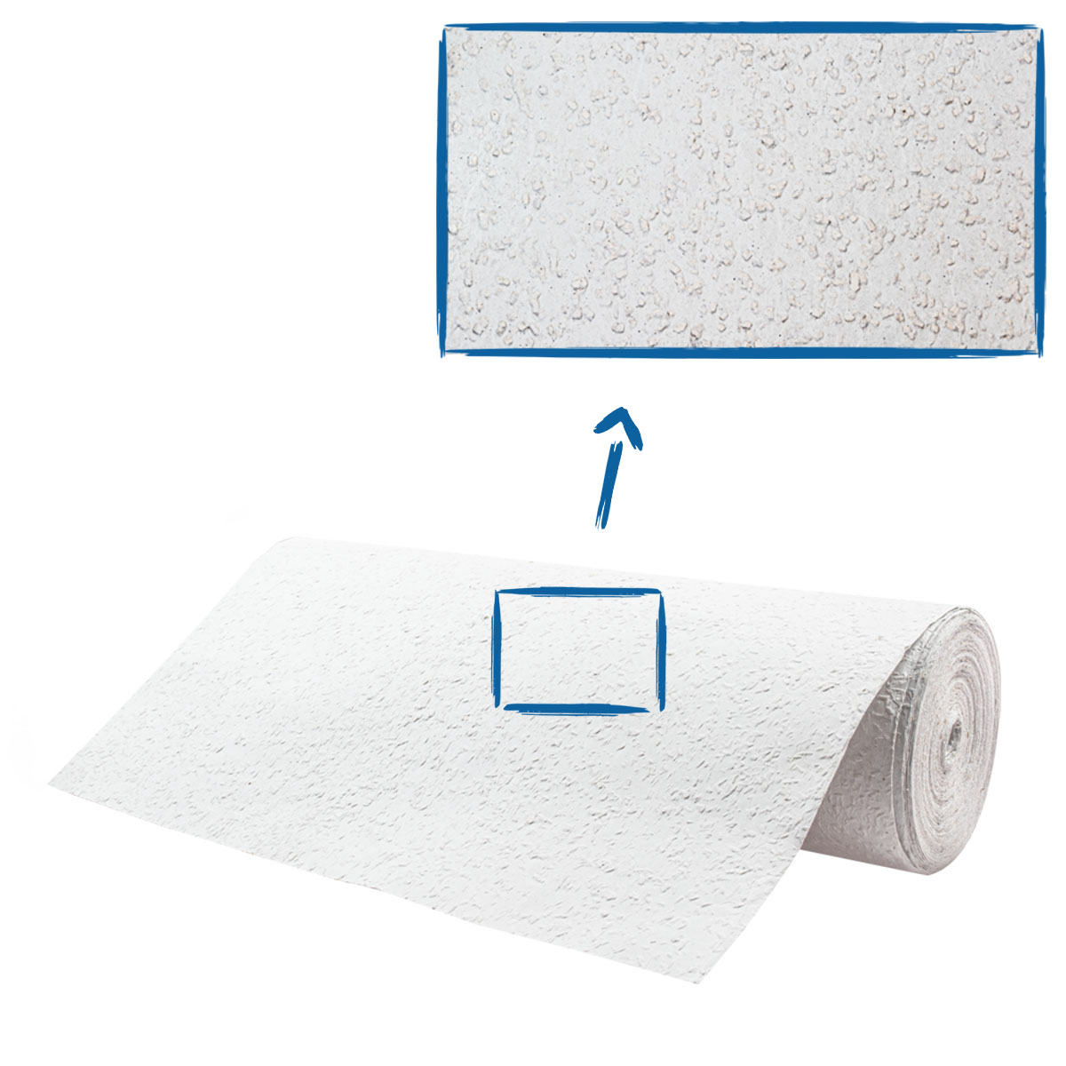 Erfurt Rauhfaser Superkorn 70 Pro Rolle 33,5x0,53m, Rauhfasertapete