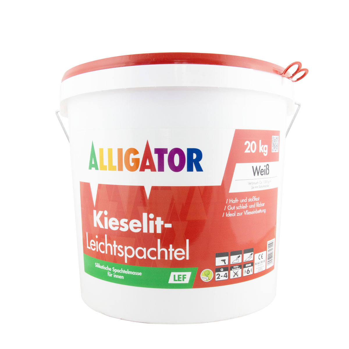 Alligator Kieselit Leichtspachtel LEF 20kg Spachtelmasse, Wandspachtel