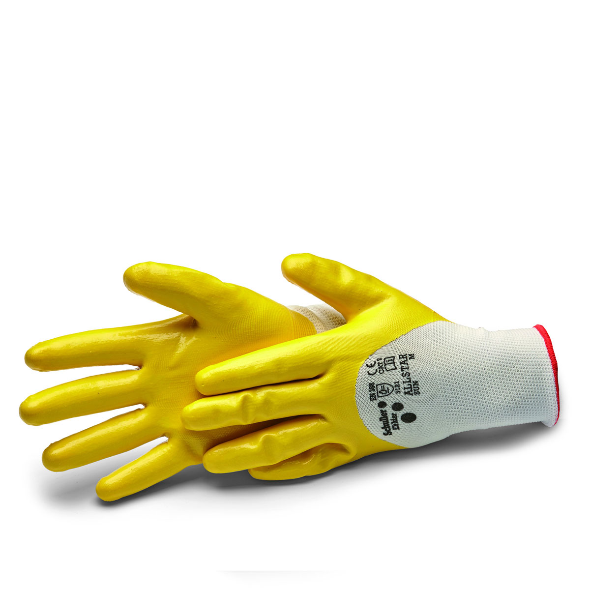 Schuller Arbeitshandschuhe Allstar Sun Größe S #42575, Nitril Montagehandschuhe