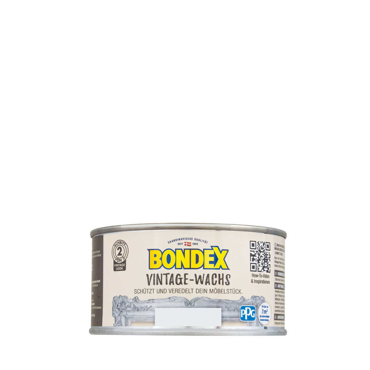 Bondex Vintage-Wachs grau 250ml, Möbelwachs, Effekt-Wachs, Shabby Chic, Vintage Look