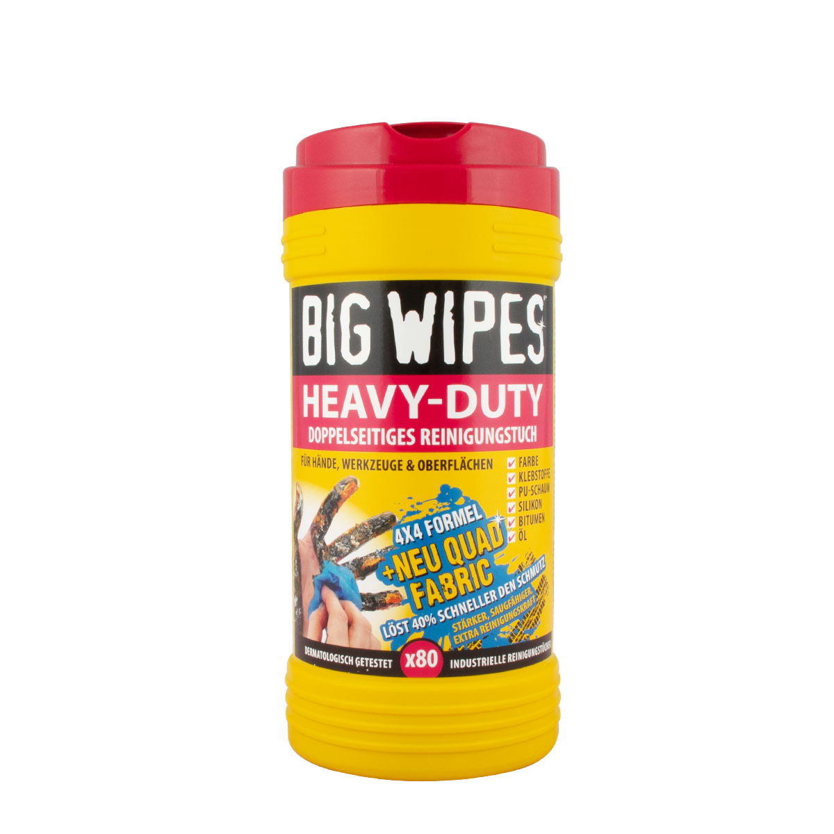 Big Wipes Heavy-Duty, 80 doppelseitige Reinigungstücher, Handreinigungstücher